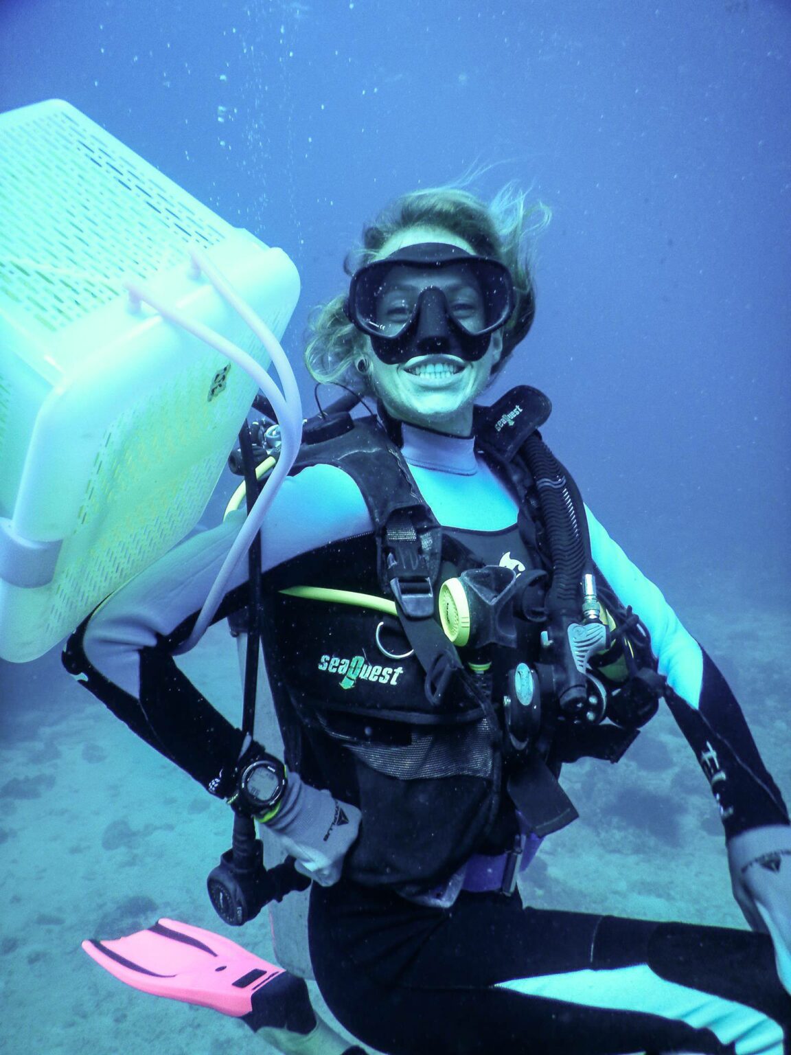 Me doing coral reef restoration